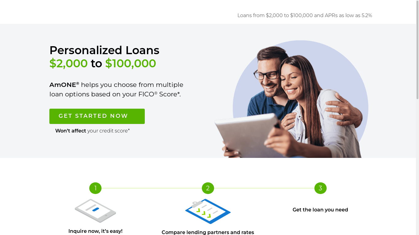 the desktop screenshot of loanadvisor.com