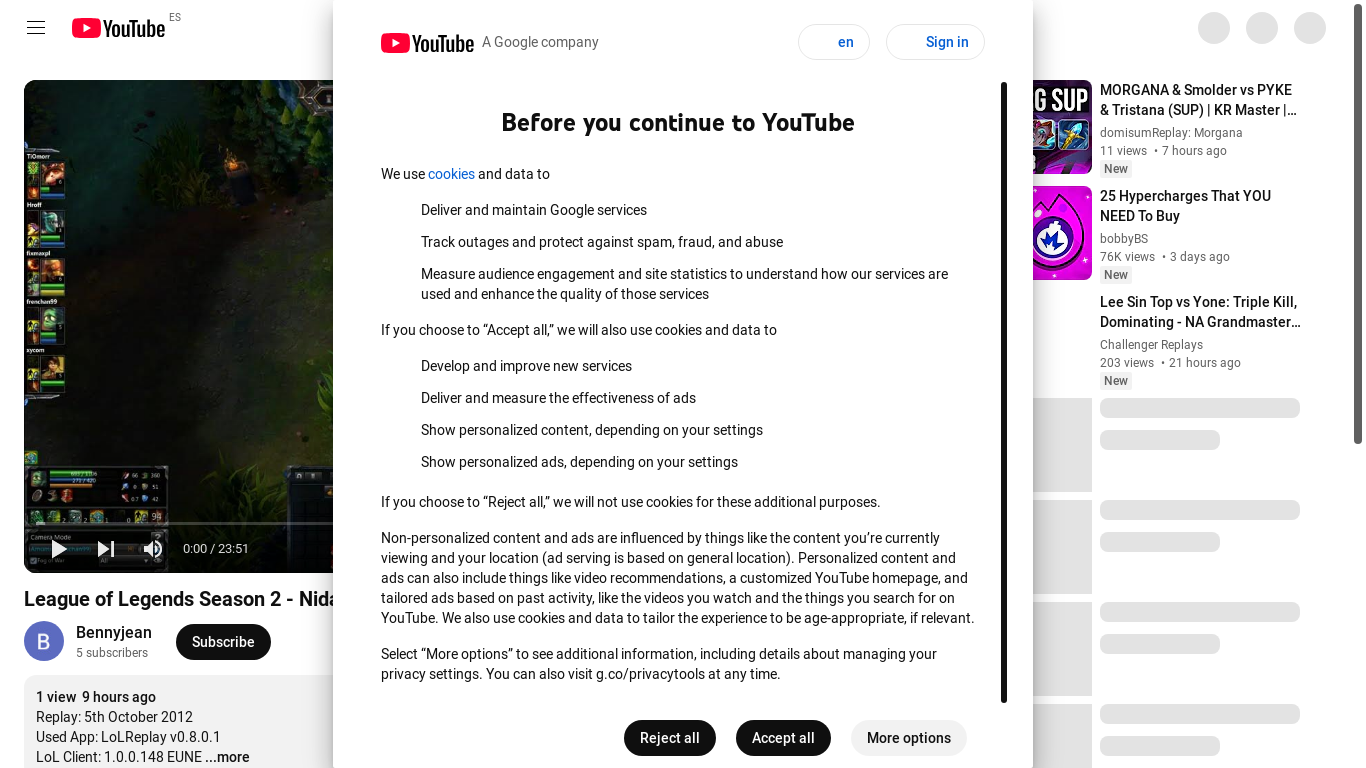 the desktop screenshot of www.youtube.com