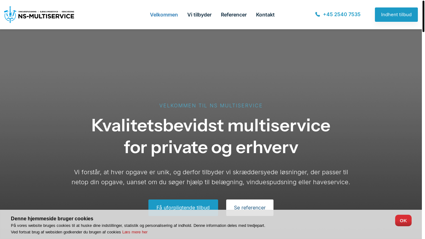 the desktop screenshot of ns-multiservice.dk