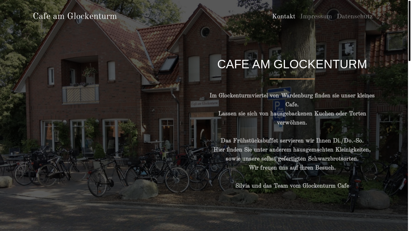 the desktop screenshot of cafeamglockenturm.de