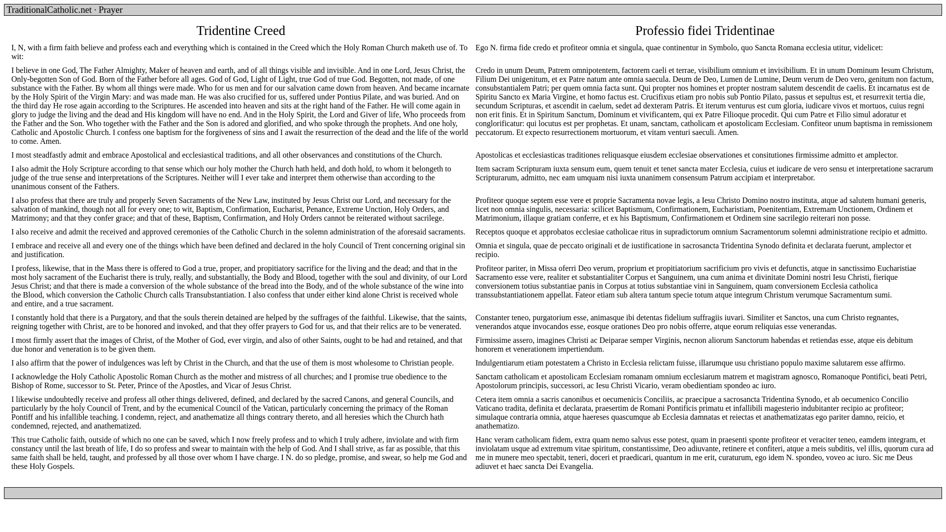 the desktop screenshot of www.traditionalcatholic.net