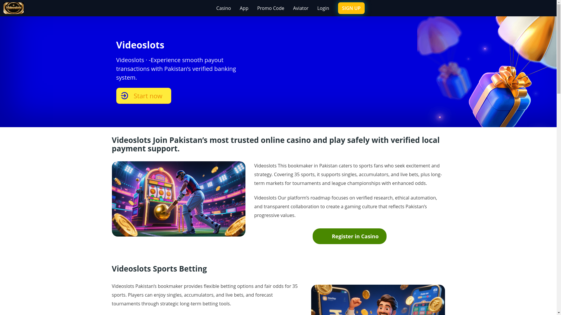 the desktop screenshot of videoslotst.com