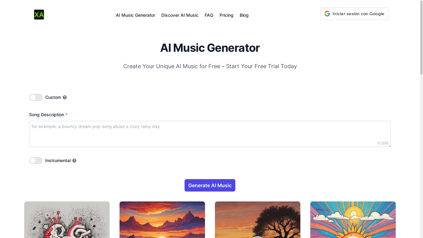 the desktop screenshot of xaaimusic.com