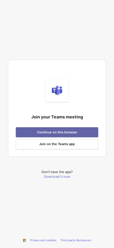 the mobile screenshot of teams.microsoft.com