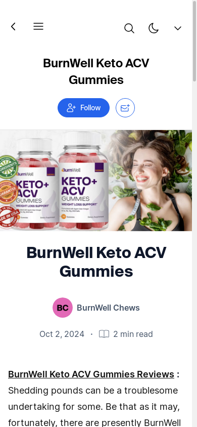 the mobile screenshot of burnwell-keto-acv-gummies.hashnode.dev