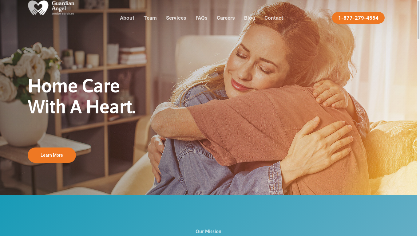 the desktop screenshot of guardianangelseniorservices.com