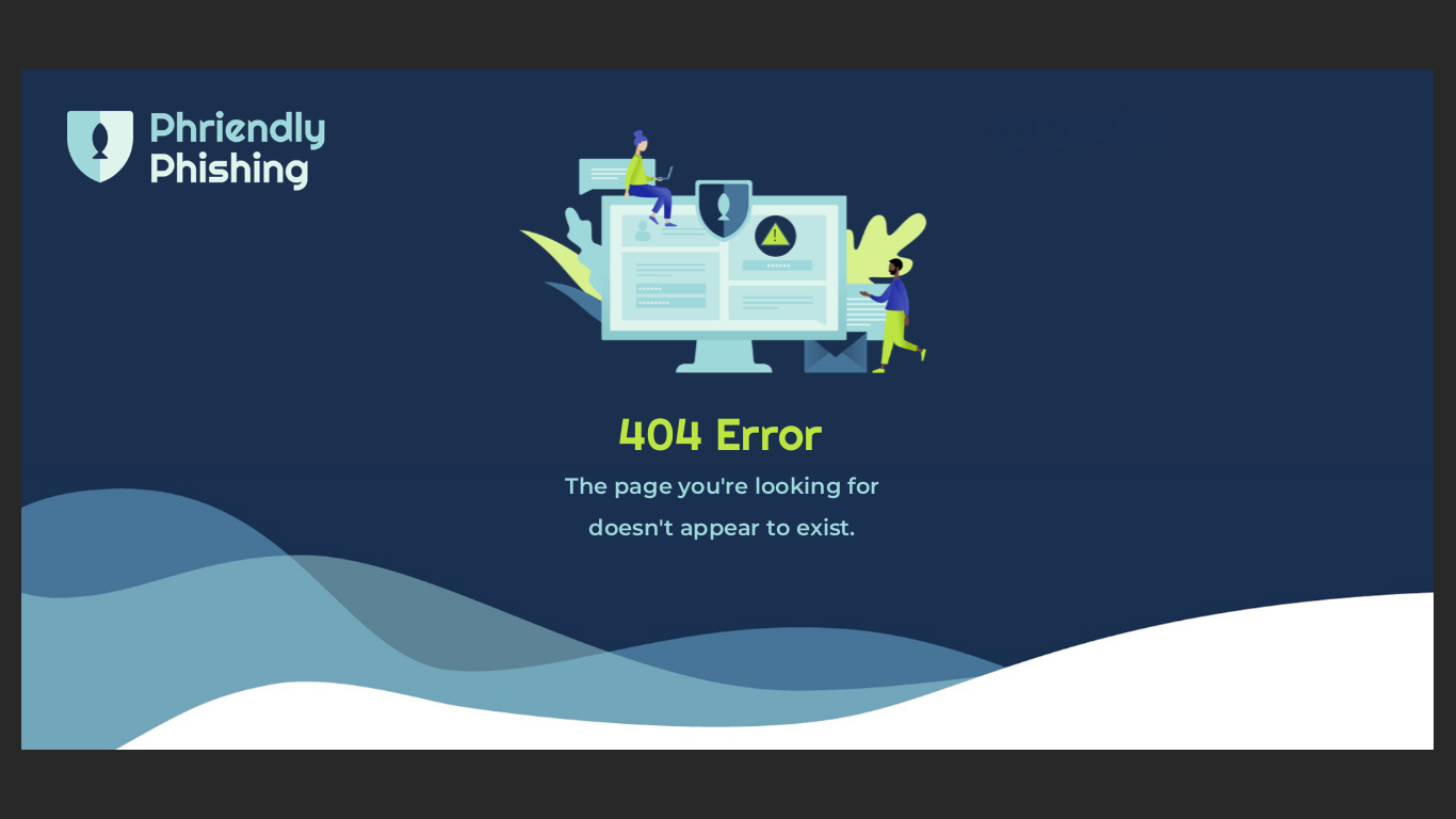 the desktop screenshot of training.phriendlyphishing.com