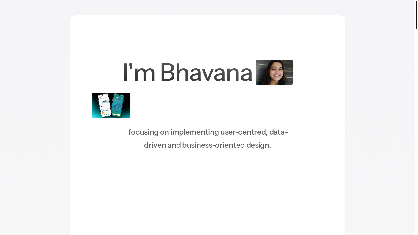 the desktop screenshot of www.bhavanas.design