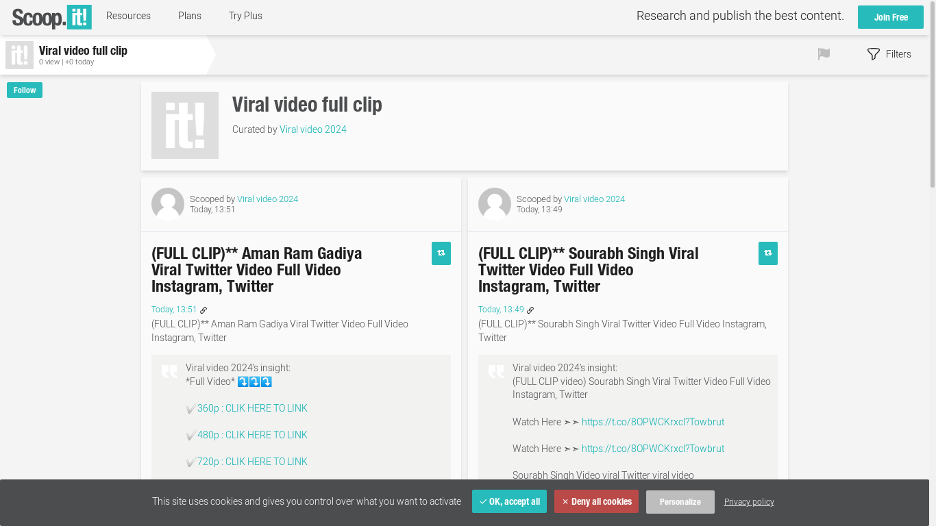 the desktop screenshot of www.scoop.it