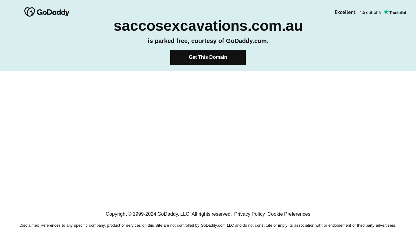 the desktop screenshot of saccosexcavations.com.au