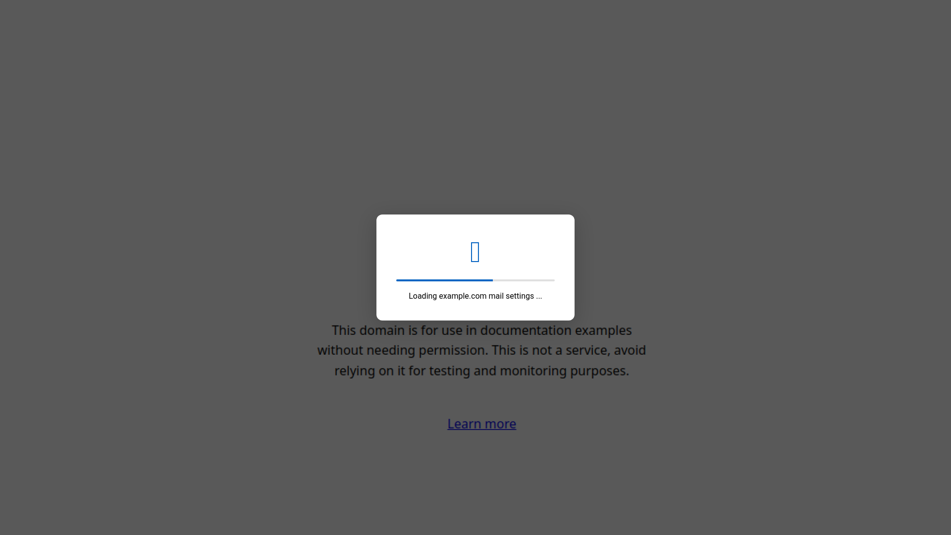 PORTAL - example.com Mail Authentication - URL Scan Results | Tiny Scan
