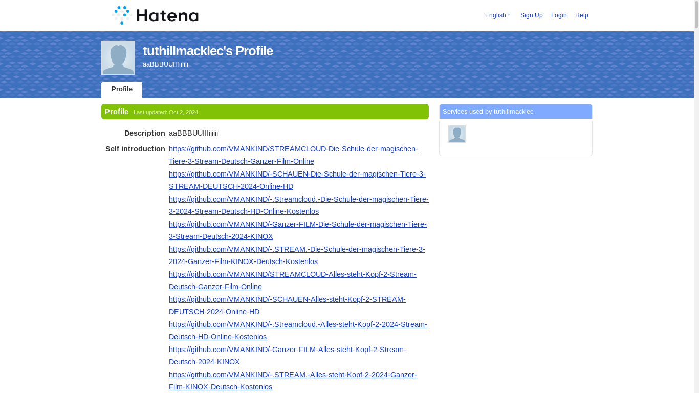 the desktop screenshot of profile.hatena.ne.jp