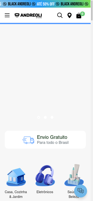 the mobile screenshot of andreolistore.com.br