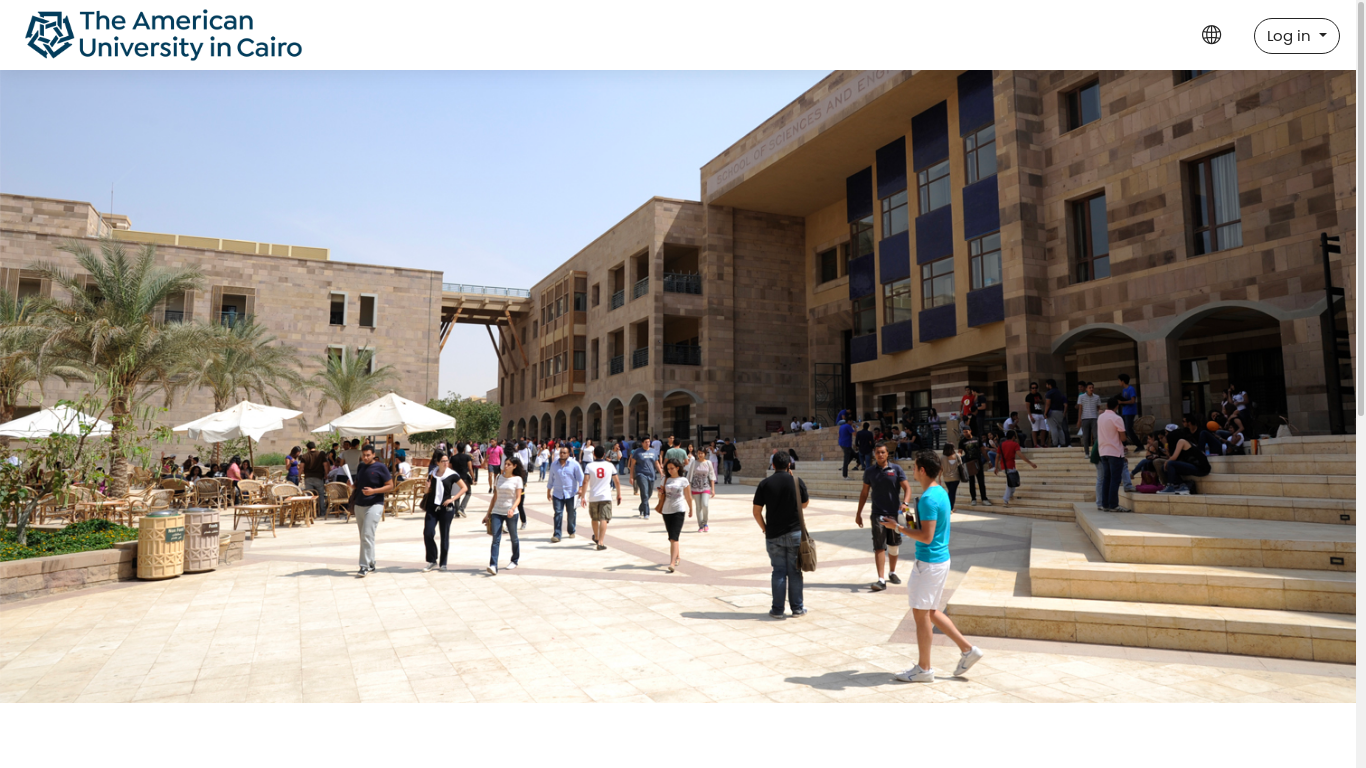 the desktop screenshot of moodle2.aucegypt.edu