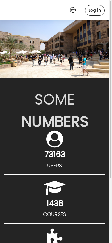 the mobile screenshot of moodle2.aucegypt.edu