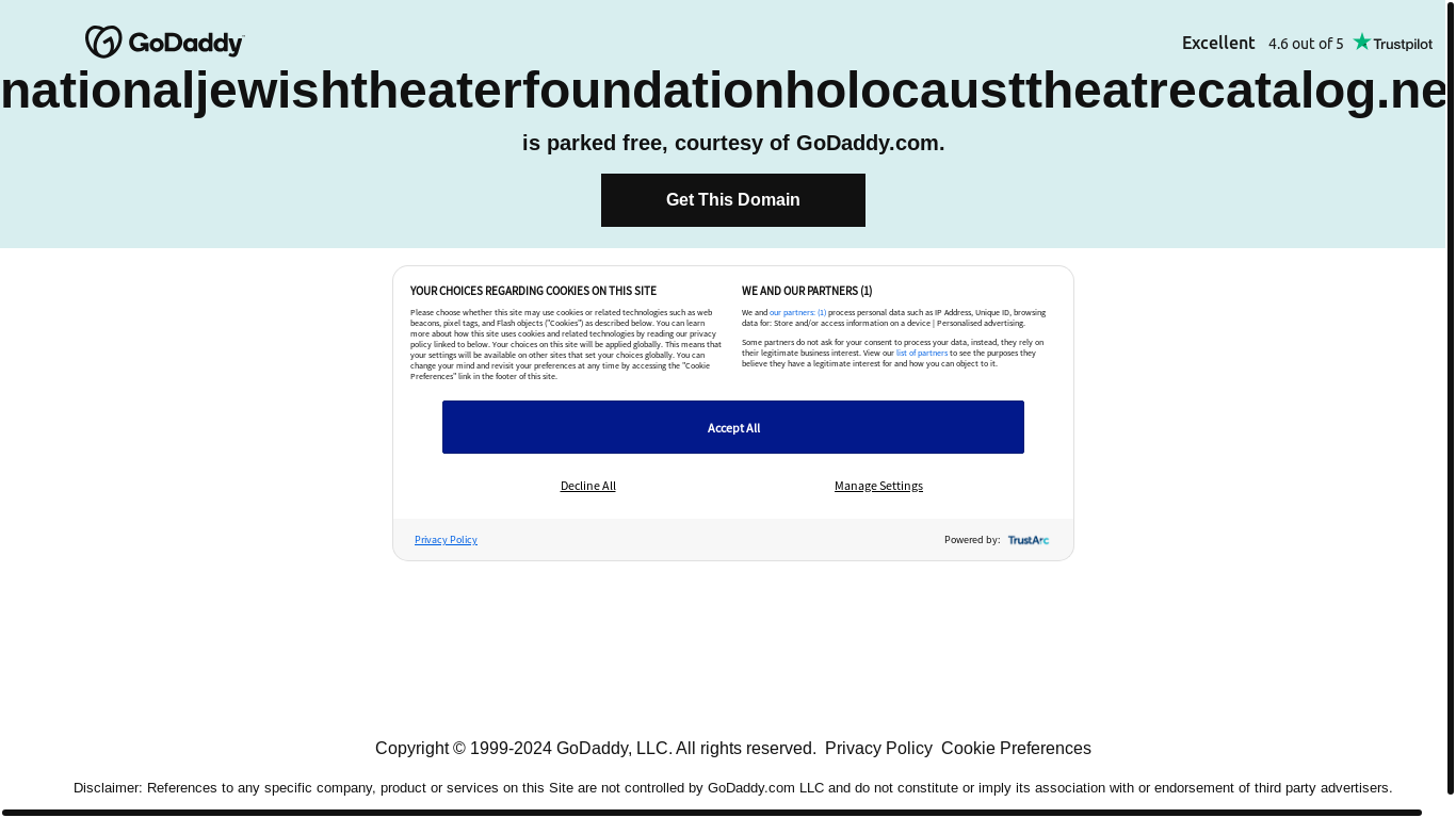 the desktop screenshot of nationaljewishtheaterfoundationholocausttheatrecatalog.net