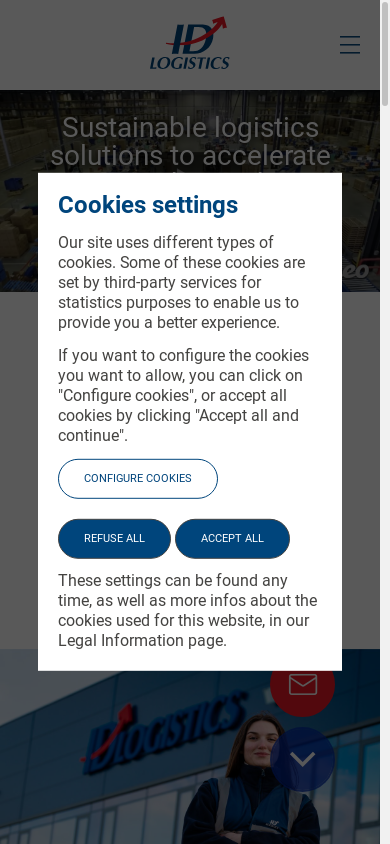 the mobile screenshot of www.id-logistics.com