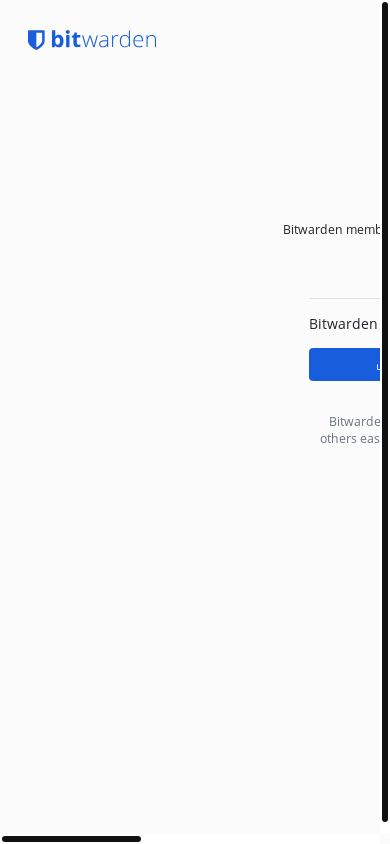 the mobile screenshot of vault.bitwarden.com