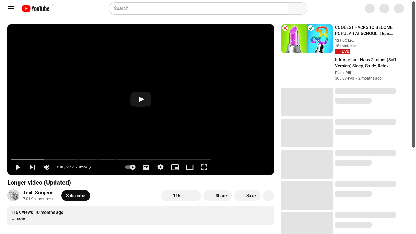 the desktop screenshot of www.youtube.com