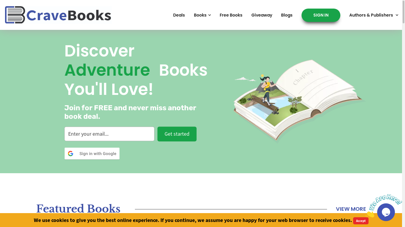 the desktop screenshot of cravebooks.com