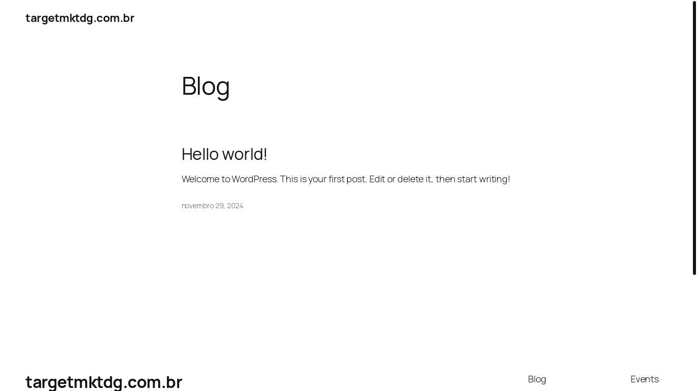 the desktop screenshot of targetmktdg.com.br