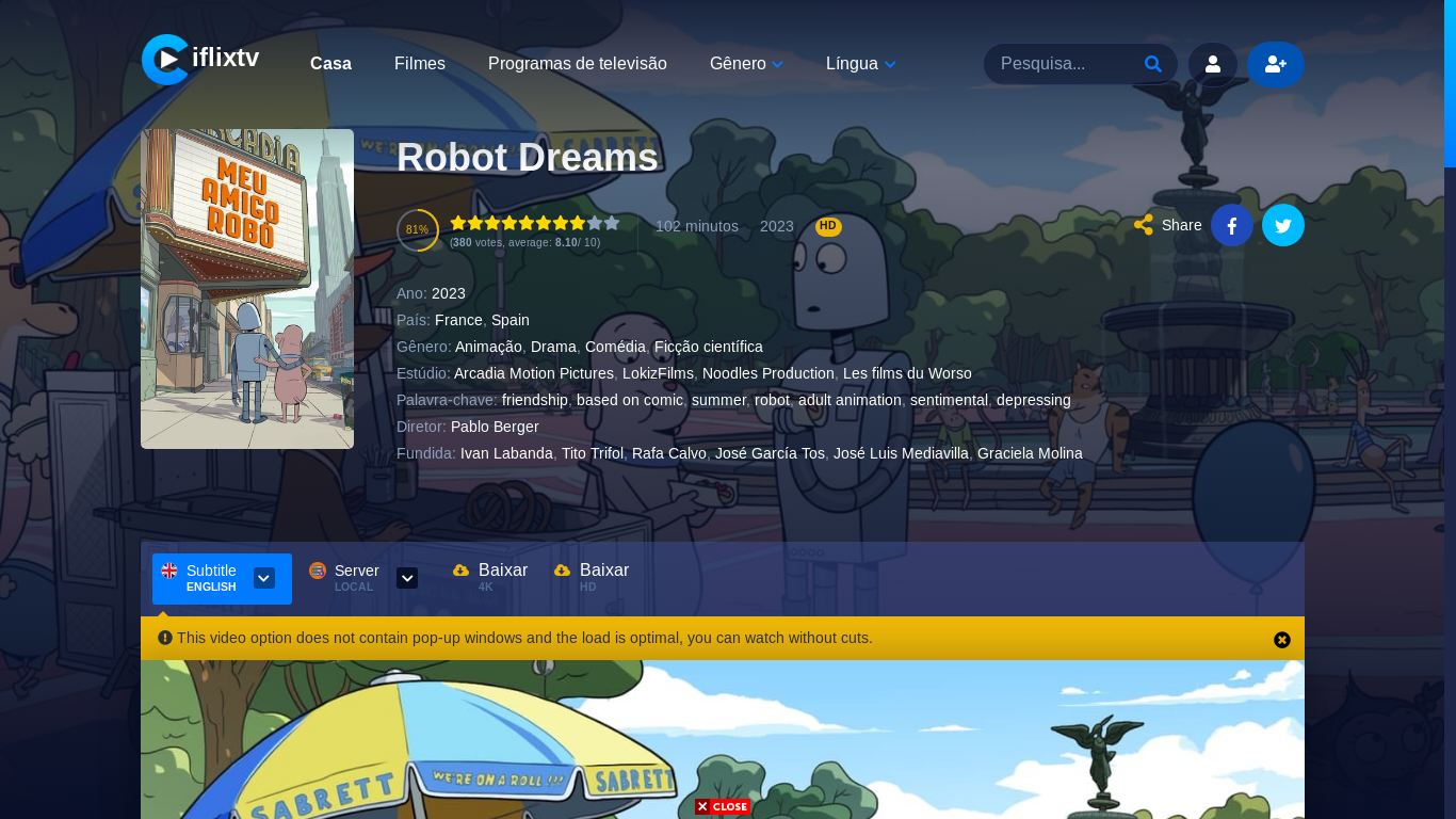 the desktop screenshot of iflixtv.xyz