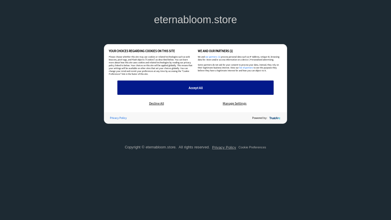 the desktop screenshot of eternabloom.store