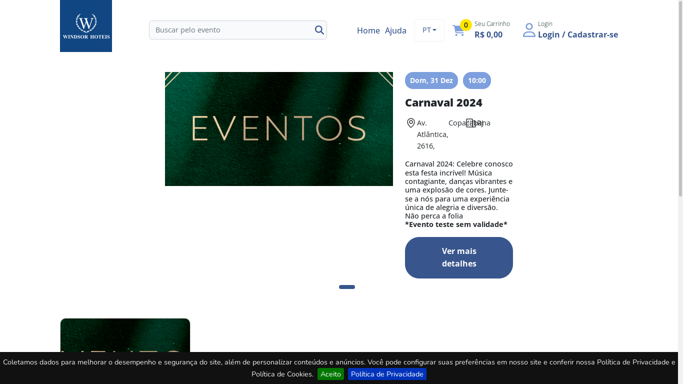 the desktop screenshot of windsortickets.com.br