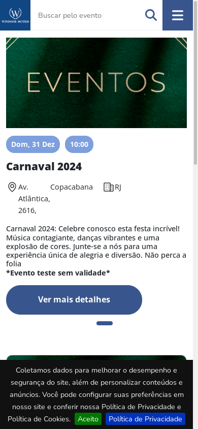 the mobile screenshot of windsortickets.com.br