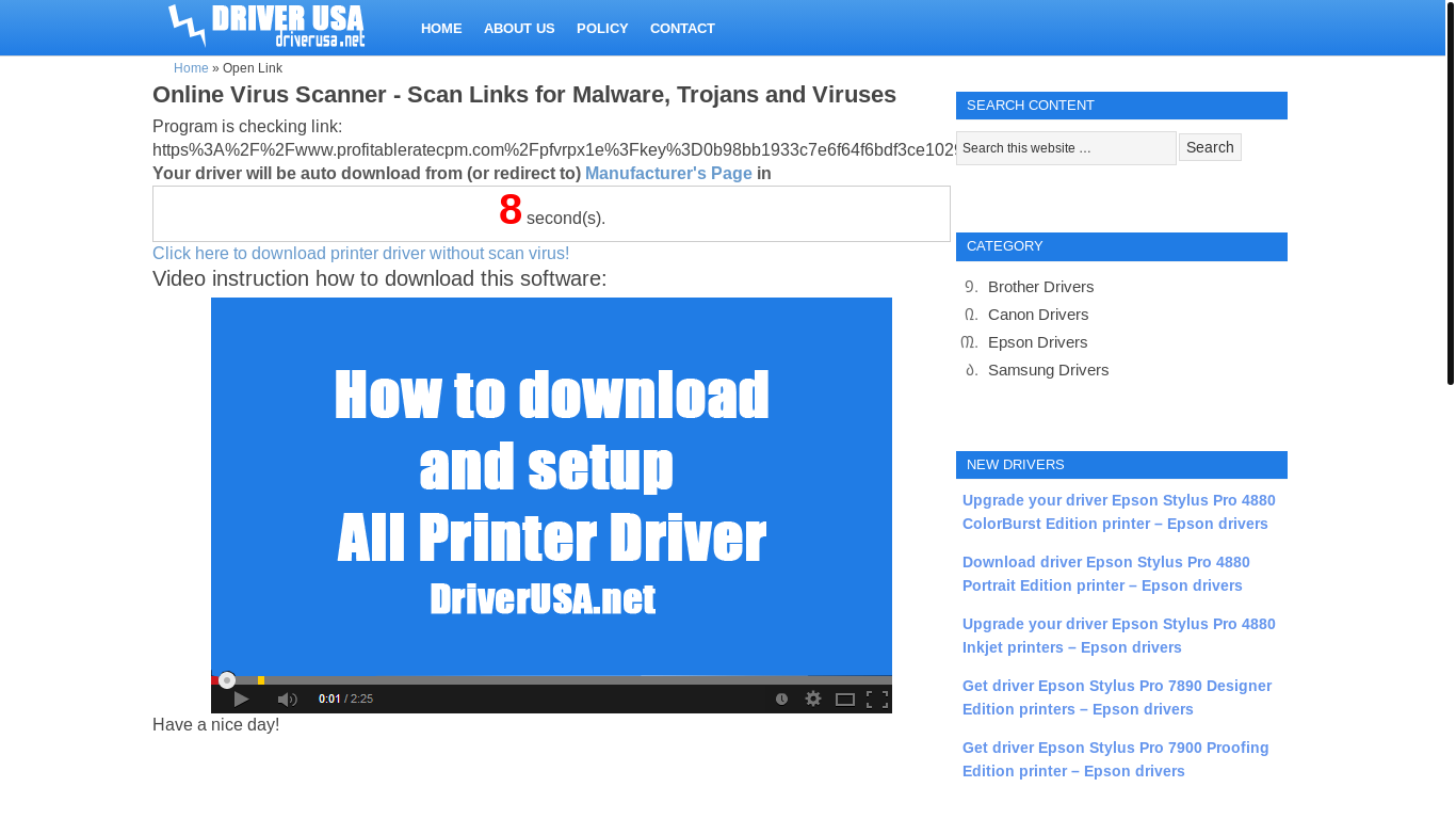 the desktop screenshot of driverusa.net