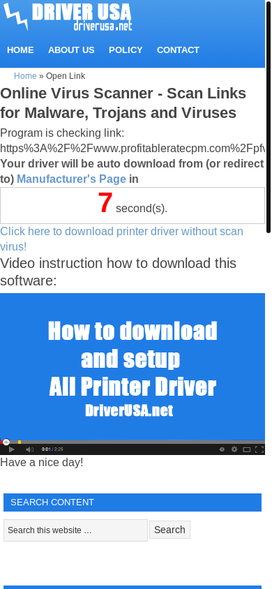 the mobile screenshot of driverusa.net