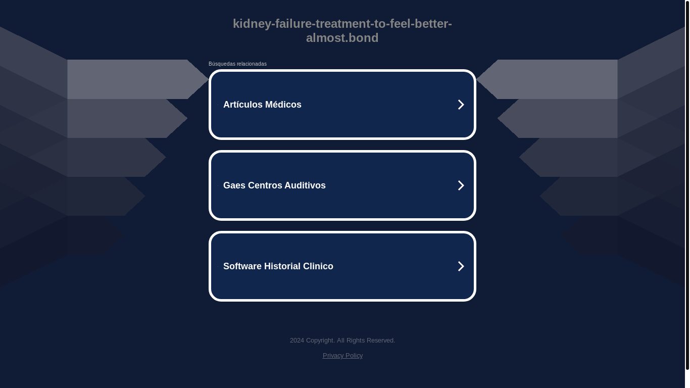 the desktop screenshot of kidney-failure-treatment-to-feel-better-almost.bond