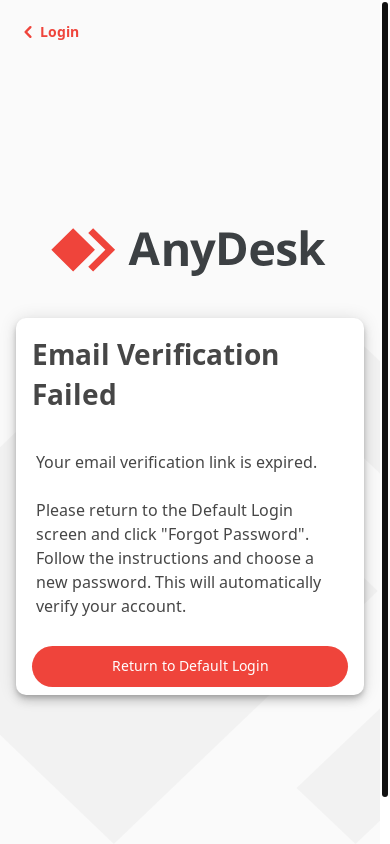the mobile screenshot of my.anydesk.com