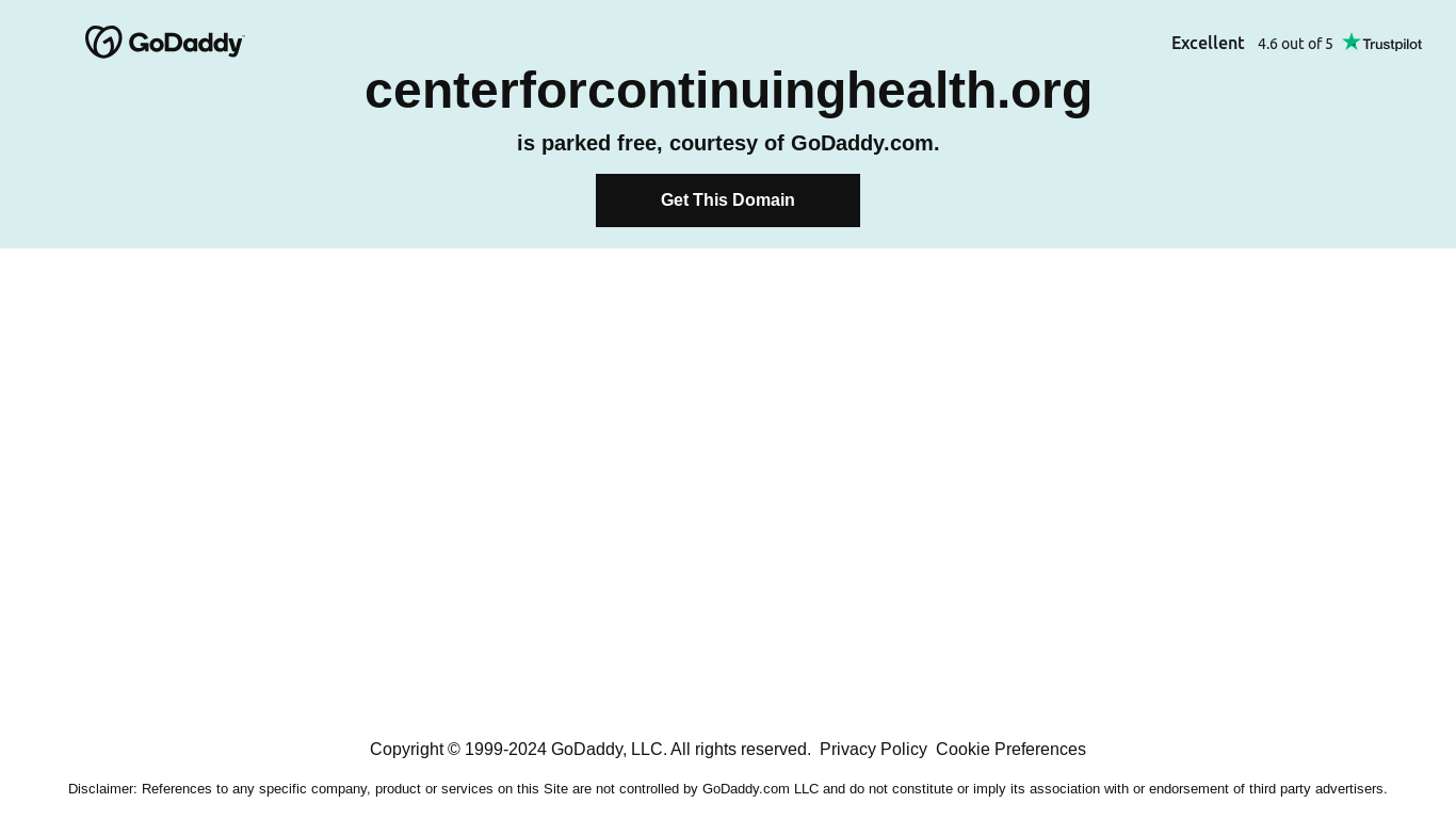 the desktop screenshot of centerforcontinuinghealth.org