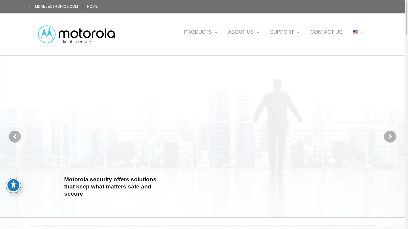 the desktop screenshot of mdx-motorolasecurity.com