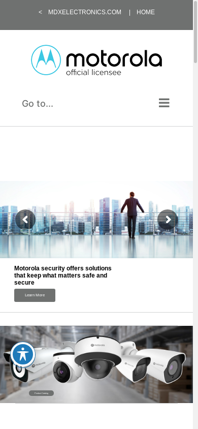 the mobile screenshot of mdx-motorolasecurity.com