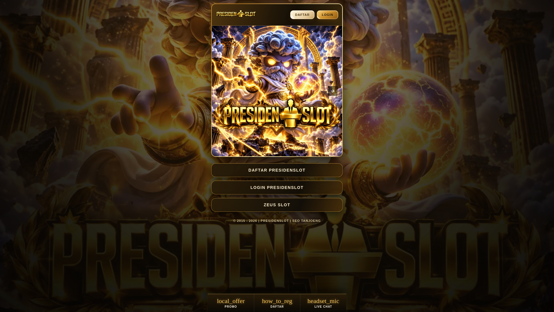 PRESIDENSLOT | Zeus Slot 2026 Link Alternatif Login dan Daftar Online ...