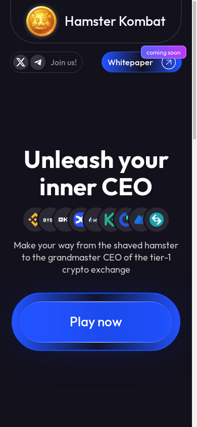 the mobile screenshot of hamsterkombat.io