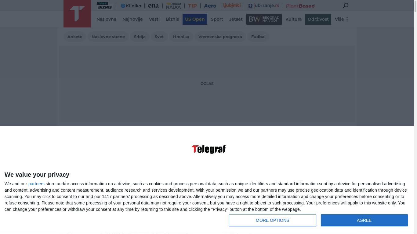 the desktop screenshot of www.telegraf.rs