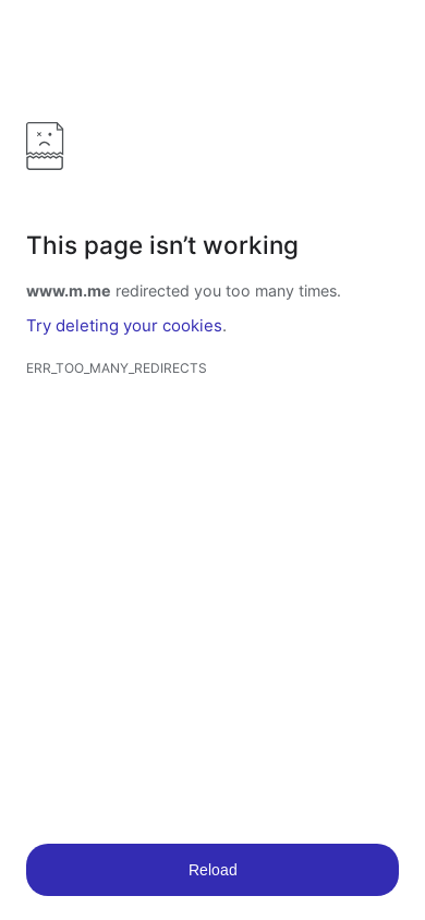 the mobile screenshot of www.m.me