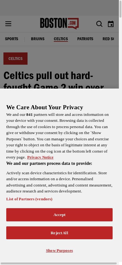 the mobile screenshot of www.boston.com