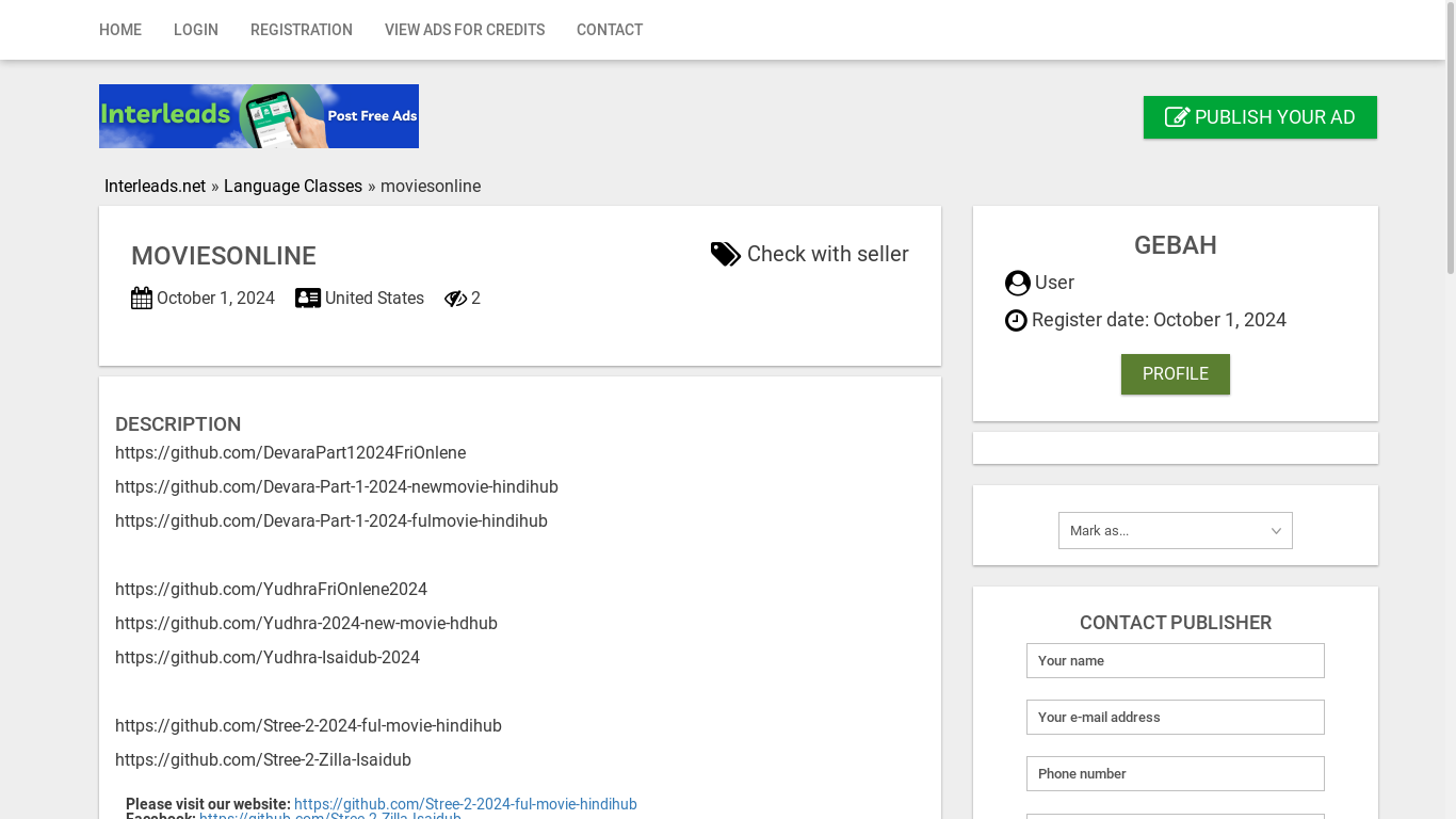 the desktop screenshot of www.interleads.net
