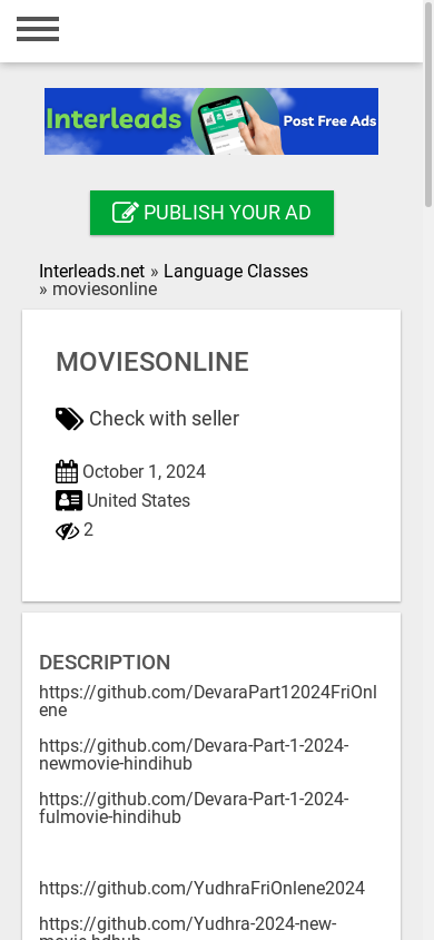the mobile screenshot of www.interleads.net