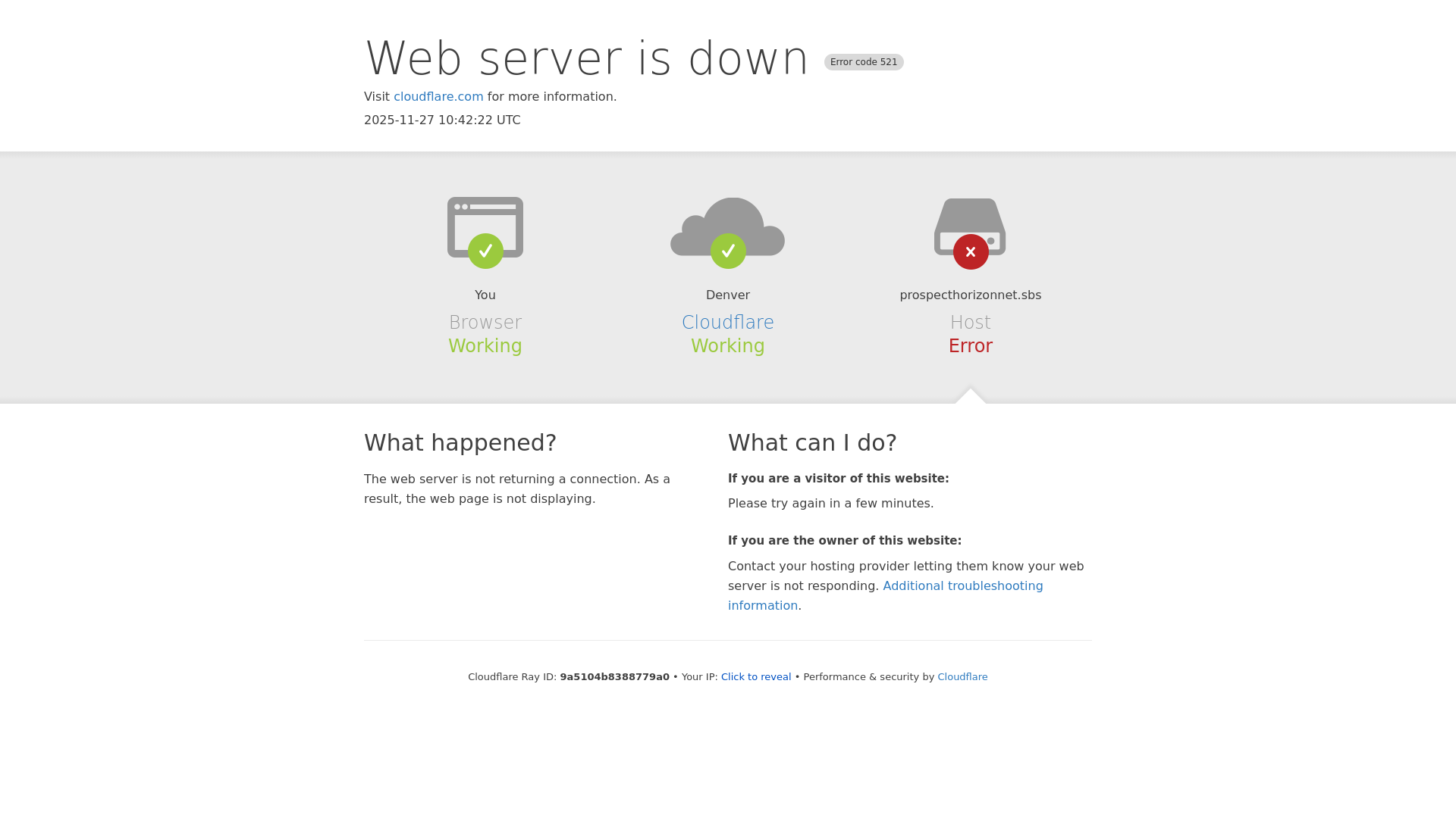 the desktop screenshot of prospecthorizonnet.sbs