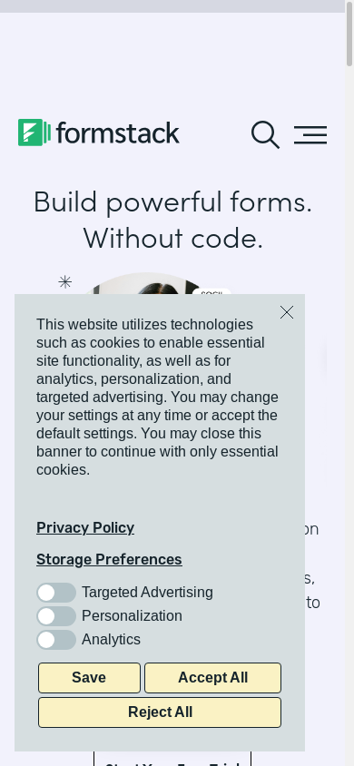 the mobile screenshot of sharedfiled.formstack.com