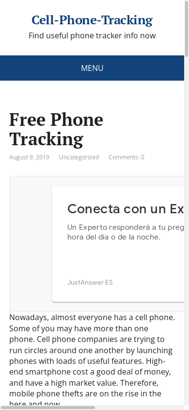 the mobile screenshot of cell-phone-tracking.com