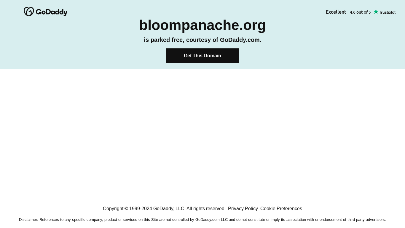 the desktop screenshot of bloompanache.org