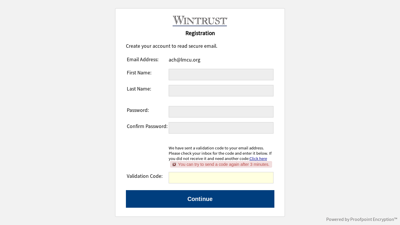 the desktop screenshot of securemail.wintrust.com