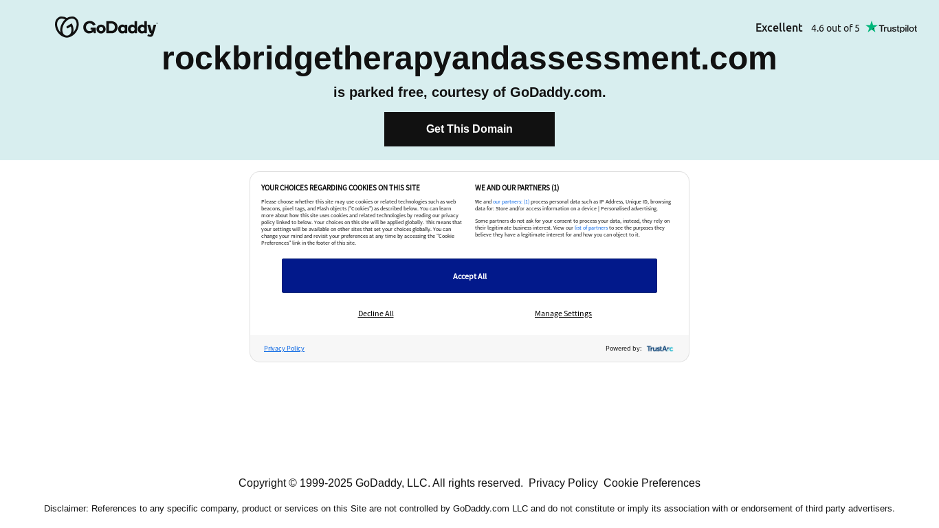the desktop screenshot of rockbridgetherapyandassessment.com