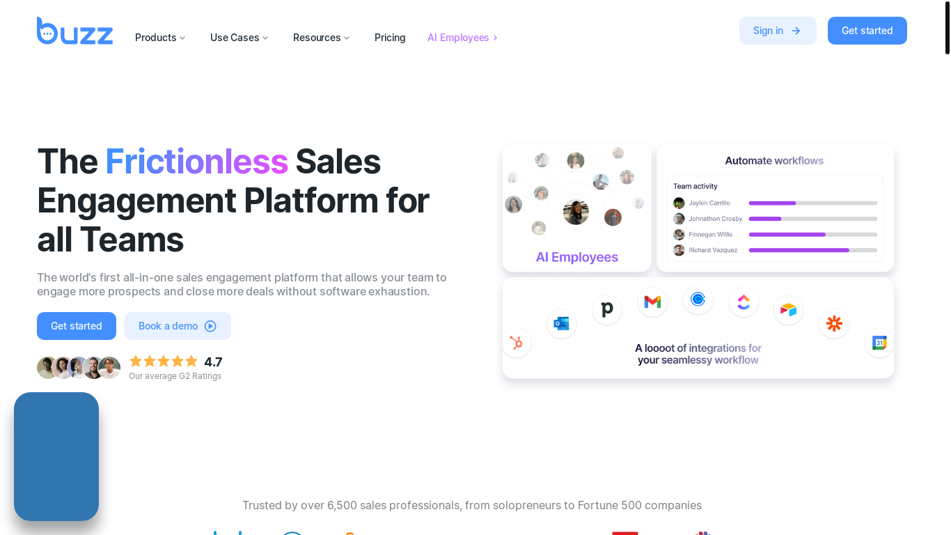 the desktop screenshot of buzz.ai